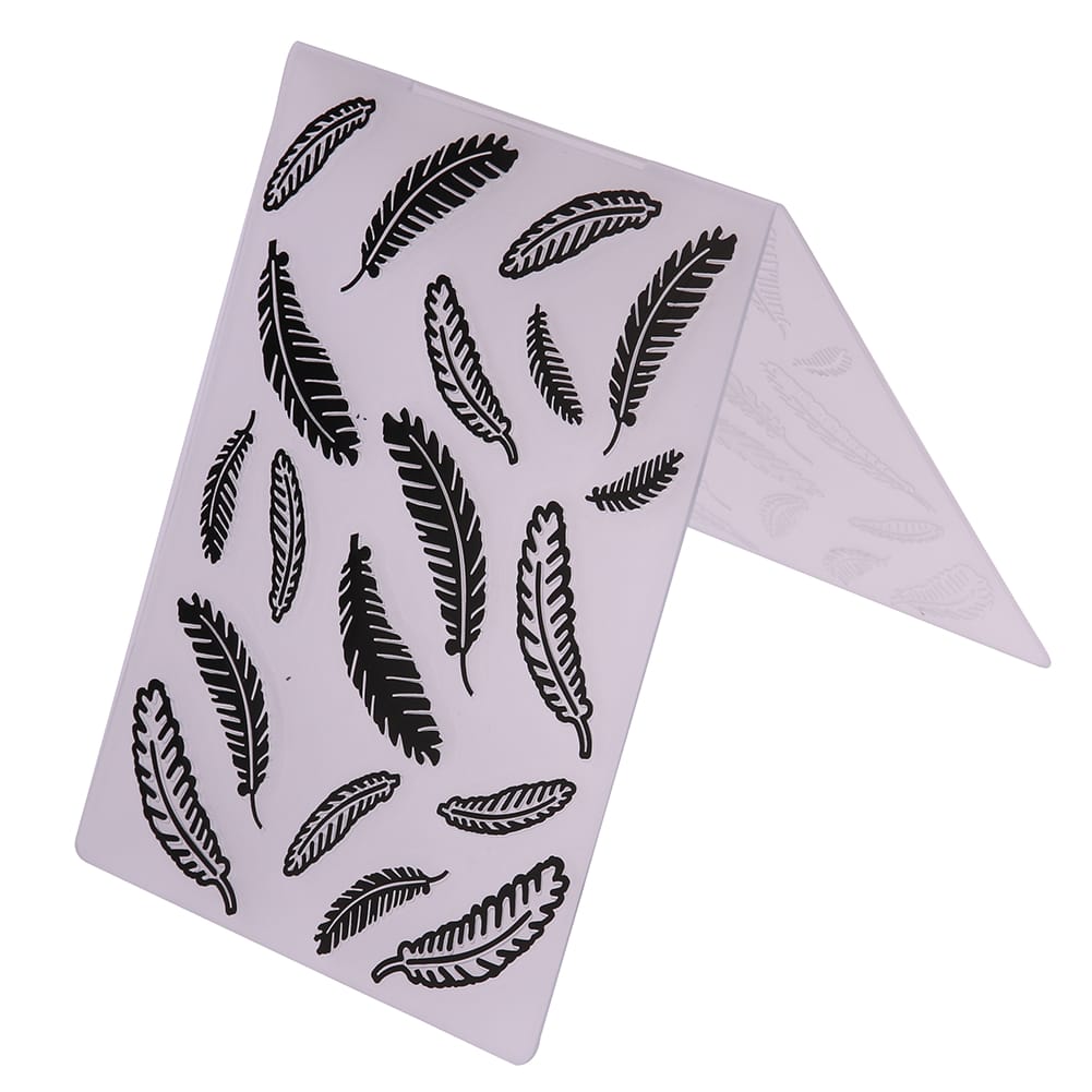 Embossing Folder - Feather (4"X6") EF 009 embossing folder feather Embossing Folder - Feather (4"X6")