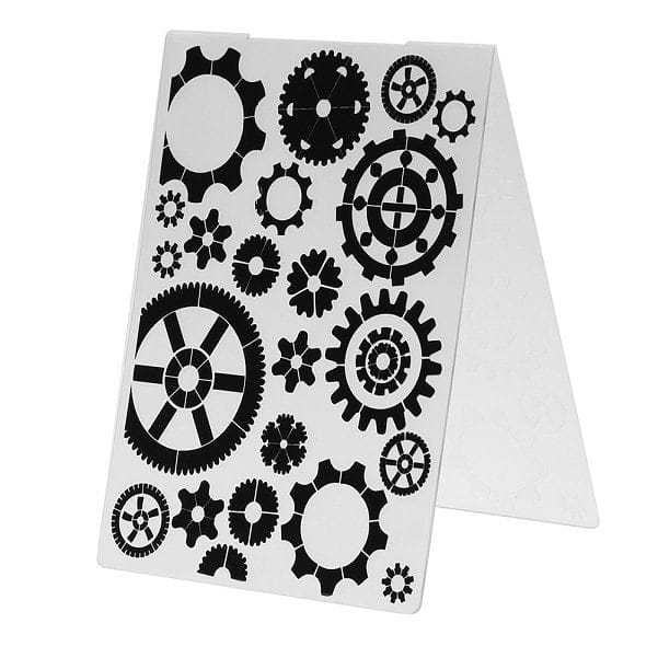 Embossing Folder - Gears (4"X6") EF 016 embossing folder gears Embossing Folder - Gears (4"X6")