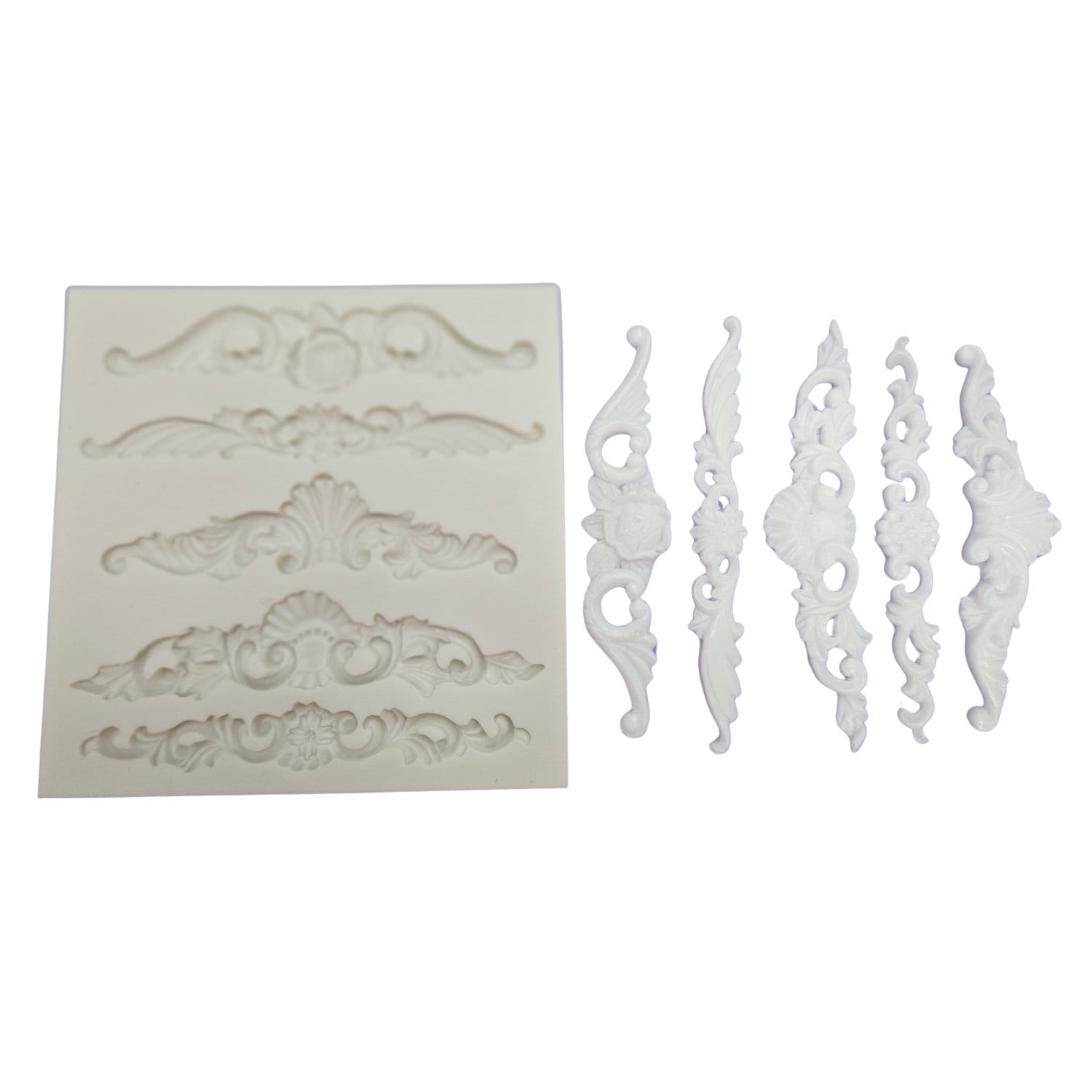 Multiple Flourishes Silicone Mould ES 5043 silicone mould Multiple Flourishes Silicone Mould