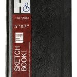 HS 5 by 7 inch hardbound sketchbook (110 gsm)
