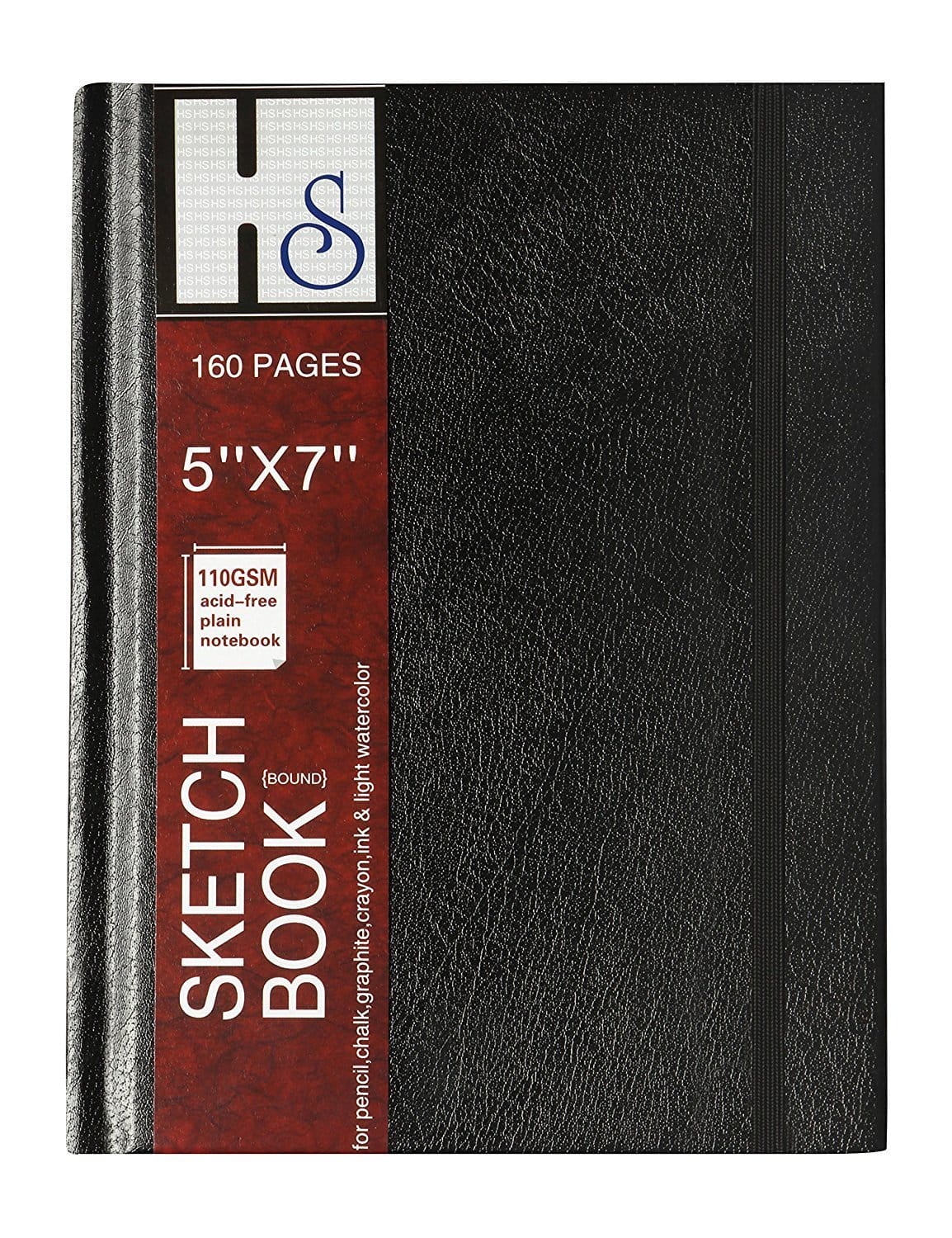 HS 5 by 7 inch hardbound sketchbook (110 gsm)
