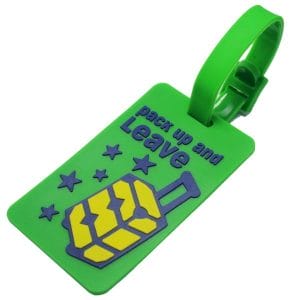 Silicone Luggage Tag - Pack up and Leave