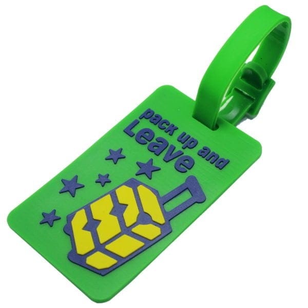 Silicone Luggage Tag - Pack up and Leave