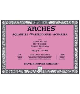 Arches Aquarelle Block 300 Gsm Hot Pressed - 20 Sheets (18 by 26 cm)