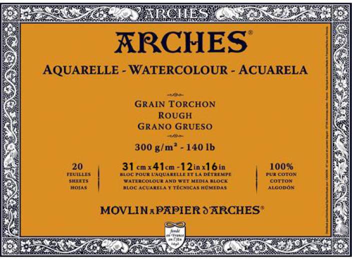 Arches Aquarelle Block 300 Gsm Rough - 20 Sheets (18 by 26 cm) arches aquarelle 300gsm rough Arches Aquarelle Block 300 Gsm Rough - 20 Sheets (18 by 26 cm)