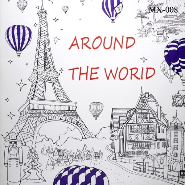Adult colouring Book - Around the World around the world adult coloring book Adult colouring Book - Around the World
