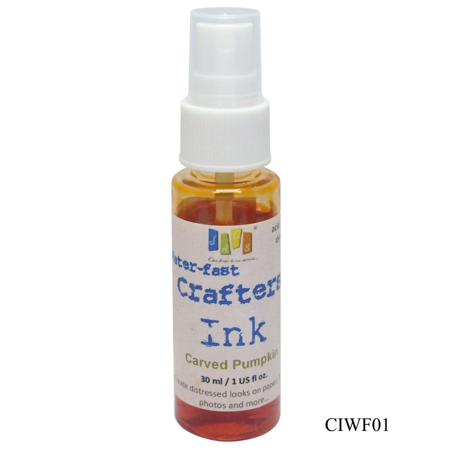 Jags Waterfast Crafters Ink - Carved Pumpkin (30 ml) jags waterfast crafters ink CIWF01 Jags Waterfast Crafters Ink - Carved Pumpkin (30 ml)