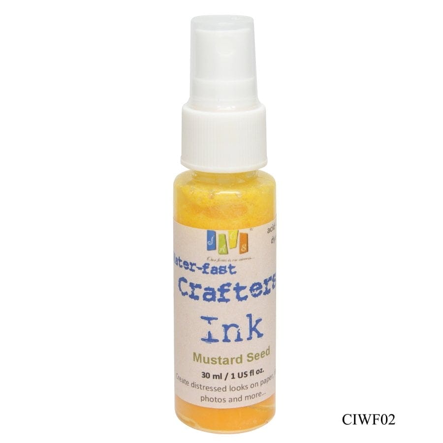 Jags Waterfast Crafters Ink - Mustard Seed (30 ml) jags waterfast crafters ink CIWF02 Jags Waterfast Crafters Ink - Mustard Seed (30 ml)