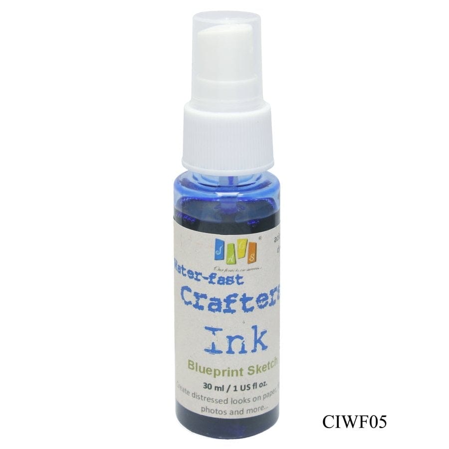 Jags Waterfast Crafters Ink - Blueprint Sketch (30 ml) jags waterfast crafters ink CIWF05 Jags Waterfast Crafters Ink - Blueprint Sketch (30 ml)