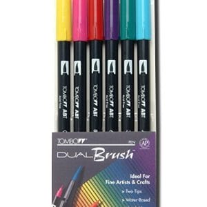 Tombow dual brush pen (Set of 6) - Bright