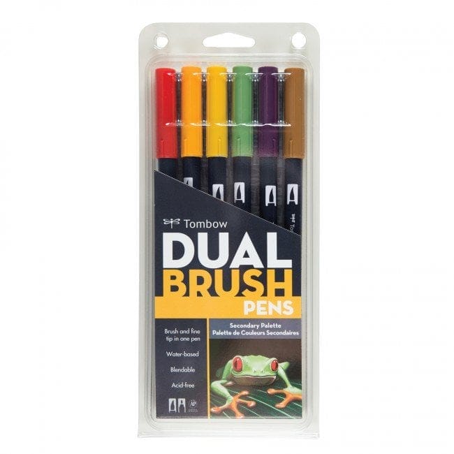 Tombow dual brush pen (Set of 6) - Secondary tombow dual brush pen 6set secondary Tombow dual brush pen (Set of 6) - Secondary