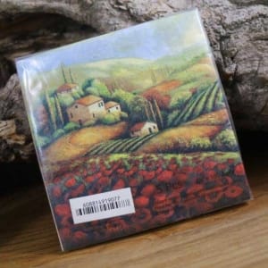 A pack of 25 by 25 cm Decoupage Napkins(5 pcs) - Red Poppies