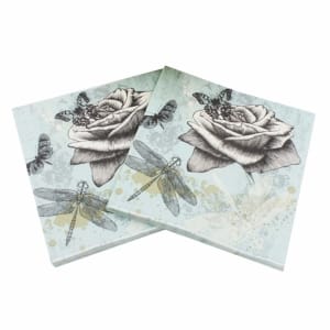 A pack of 12 by 12 inch Decoupage Napkins(5 pcs) - Vintage Roses