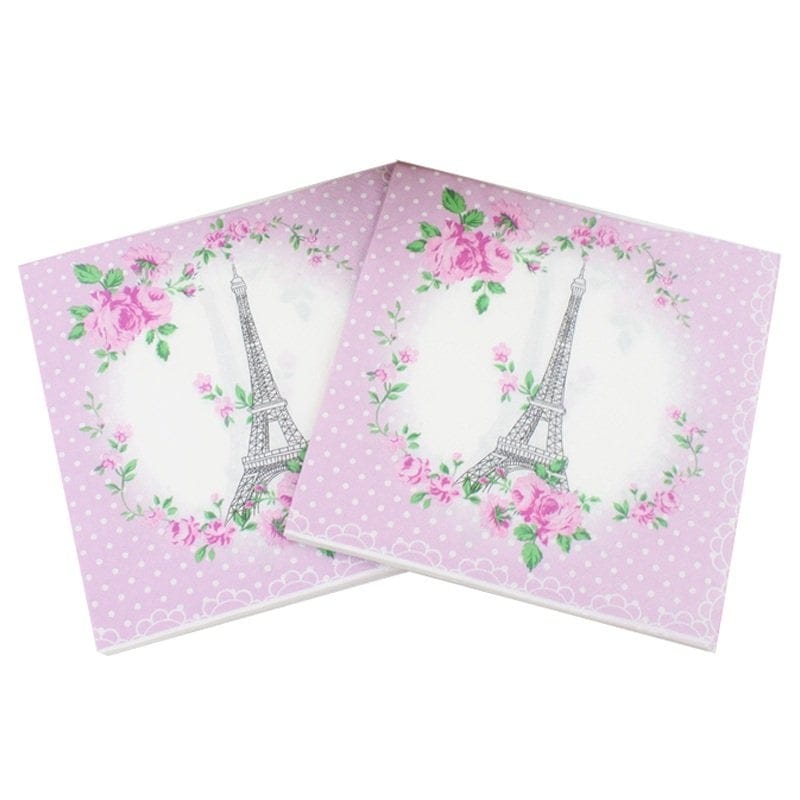 A pack of 12 by 12 inch Decoupage Napkins(5 pcs) - Floral Paris