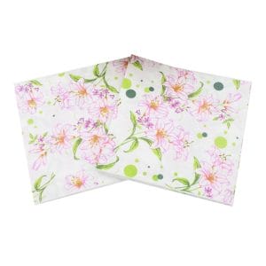 A pack of 12 by 12 inch Decoupage Napkins(5 pcs) - Floral Background