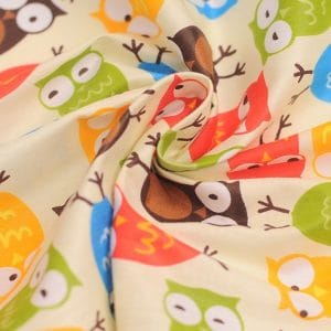Printed Fabric - Owls (Large size)