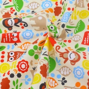 Printed Fabric - Owls Pattern