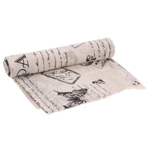 Printed Fabric - Paris with script and postmark