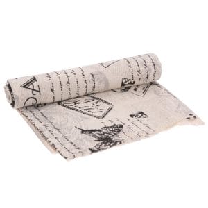 Printed Fabric - Paris with script and postmark