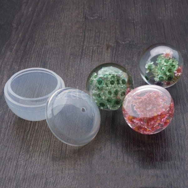 3D ball with flat base Silicone Jewellery Mould
