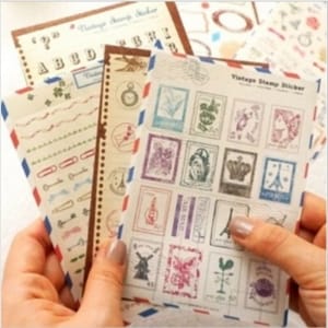 Vintage Travel Stickers (Set f 6)