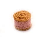 Designer Jute or burlap Ribbon - Baby Pink (1.5 inch)