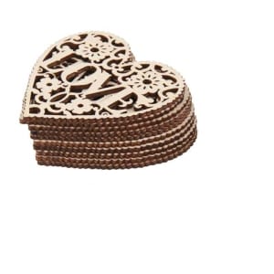 Inticate Love Wooden cuts - 5 pcs