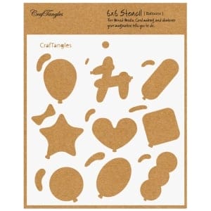 CrafTangles 6"x6" Stencil - Balloons