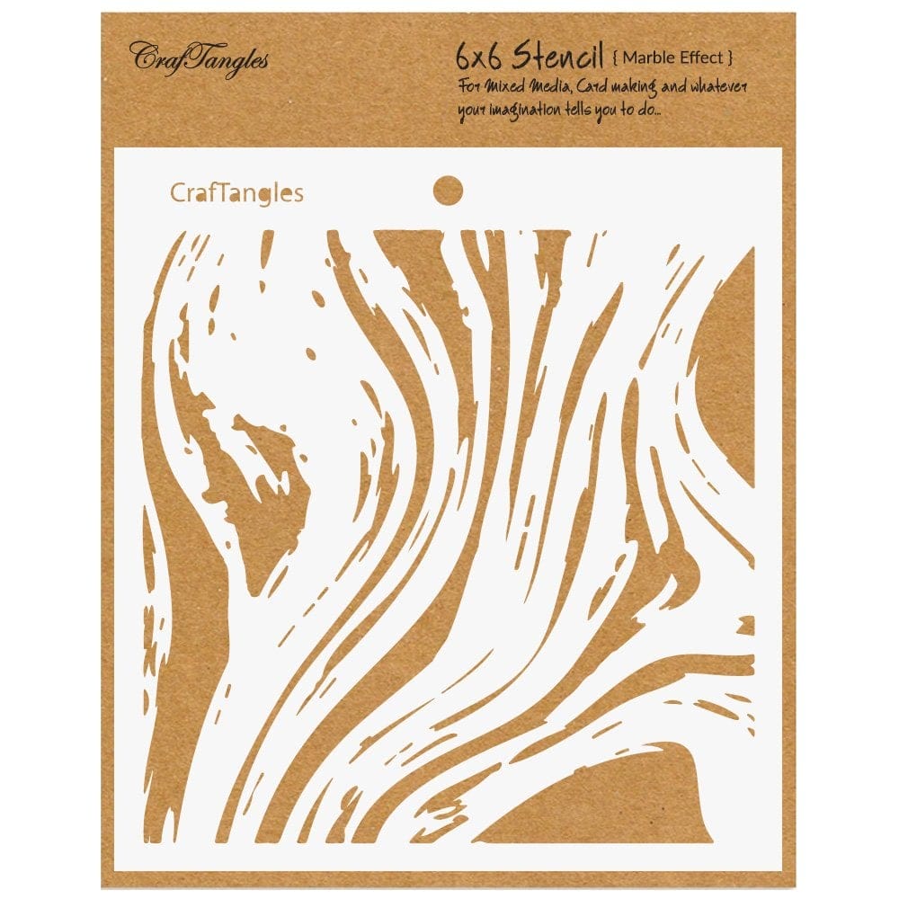 CrafTangles 6"x6" Stencil - Marble Effect CTCS66 craftangles stencils marble effect CrafTangles 6"x6" Stencil - Marble Effect