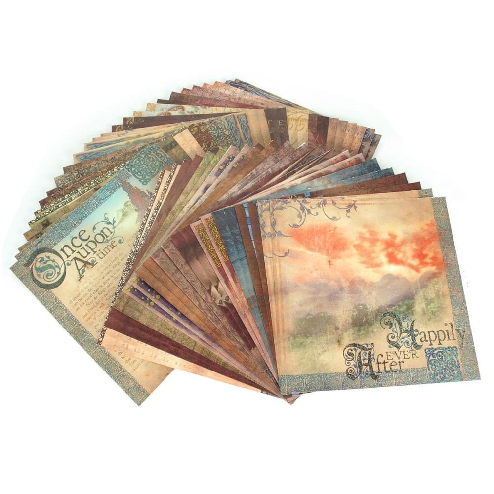 Die Cuts with a View - Once upon a Time - 12x12 Paper Stack DCWV once upon time paper pad 48sheets Die Cuts with a View - Once upon a Time - 12x12 Paper Stack