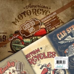 CrafTangles Decoupage Paper Pack - Good Old Days (12 by 12 inch) - 4 sheets