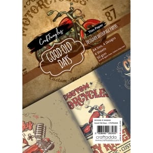 CrafTangles Decoupage Paper Pack  - Good Old Days (A4) - 4 sheets