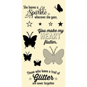 Hampton Art Clear Stamp - Butterflies