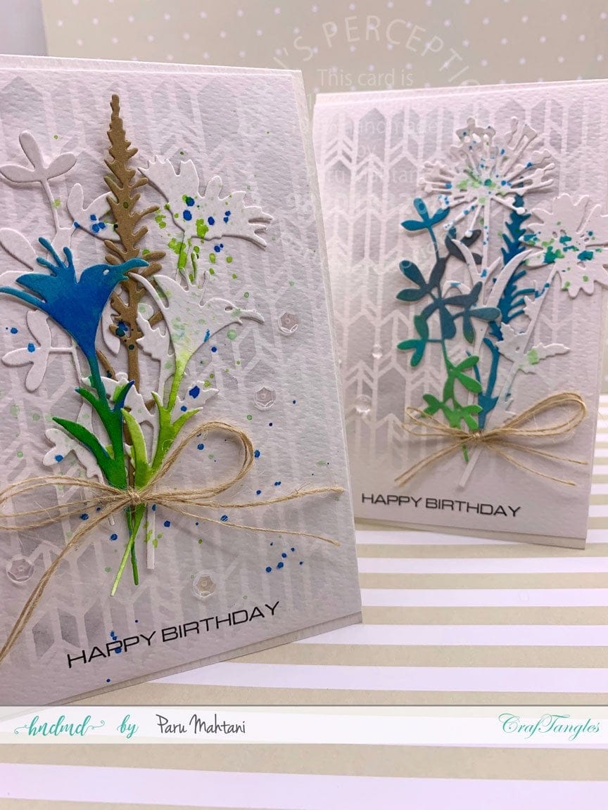 CrafTangles 6"x6" Stencil - Herringbone Paru 2 Paru_2