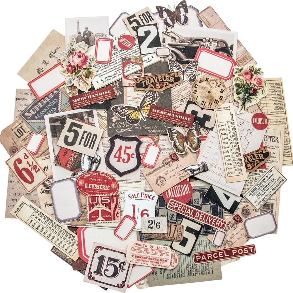 Tim Holtz Idealogy Ephemera Pack - Snippets Tiny Die cuts (111/pkg) TimHoltz snippets ephemera Tim Holtz Idealogy Ephemera Pack - Snippets Tiny Die cuts (111/pkg)