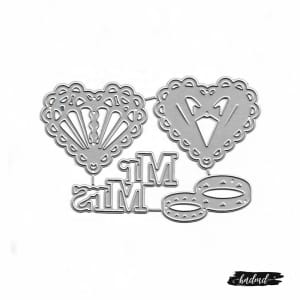Steel Dies - Mr and Mrs (Set of 4 dies)