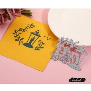 Steel Dies - Lantern and Holly Leaves (Set of 4 dies) - Christmas Theme