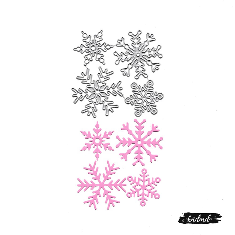 Steel Dies - Snowflakes (Set of 4 dies) XY596 steel cutting dies CraftAdda Steel Dies - Snowflakes (Set of 4 dies)