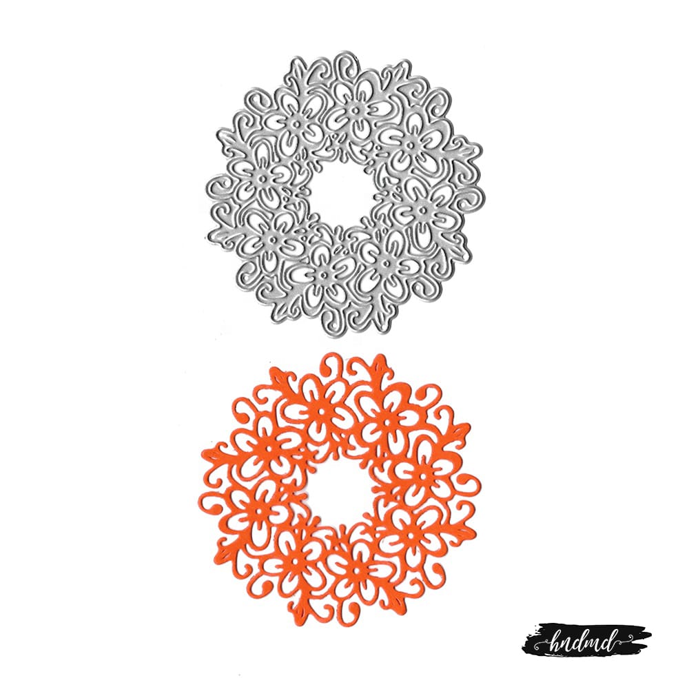 Steel Dies - Floral Wreath XY941 steel cutting dies CraftAdda Steel Dies - Floral Wreath