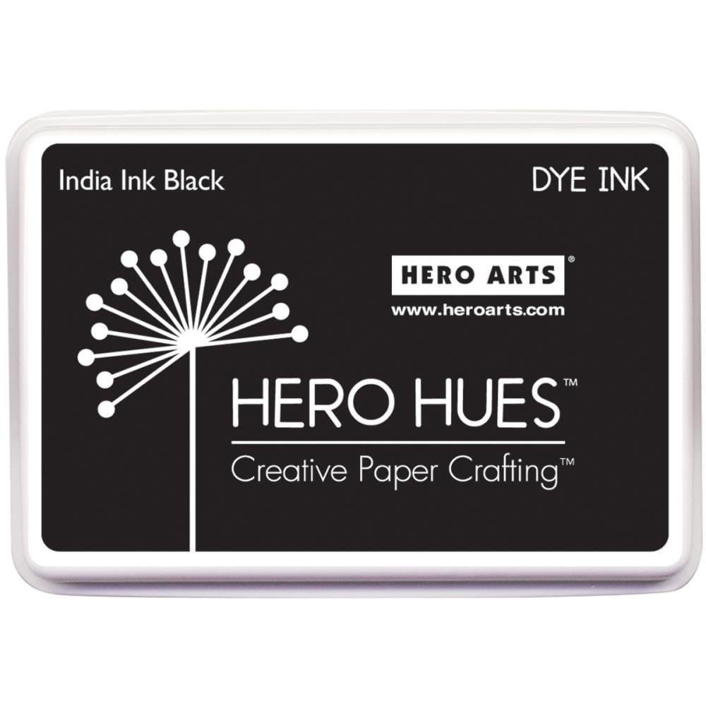 Hero Hues Dye Ink Pad - India Ink Black hero hues dye ink pad india ink Hero Hues Dye Ink Pad - India Ink Black