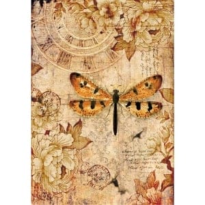 Stamperia Rice Paper A4 - Mixed Media Dragonfly