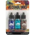 Tim Holtz Earth Tones Alcohol Inks - Mariner (Pack of 3)