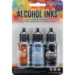 Tim Holtz Earth Tones Alcohol Inks - Miners Lantern (Pack of 3)