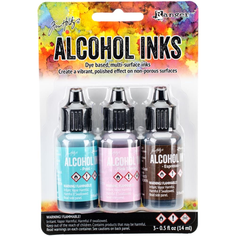 Tim Holtz Earth Tones Alcohol Inks - Retro Cafe (Pack of 3) tim holtz alcohol ink retro cafe Tim Holtz Earth Tones Alcohol Inks - Retro Cafe (Pack of 3)