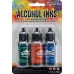 Tim Holtz Earth Tones Alcohol Inks - Rustic Lodge (Pack of 3)