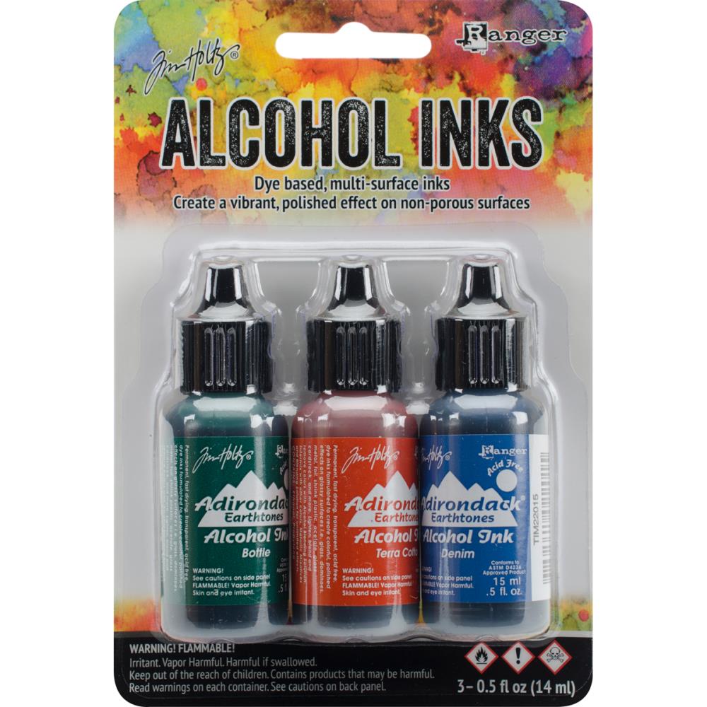 Tim Holtz Earth Tones Alcohol Inks - Rustic Lodge (Pack of 3) tim holtz alcohol ink rustic lodge Tim Holtz Earth Tones Alcohol Inks - Rustic Lodge (Pack of 3)