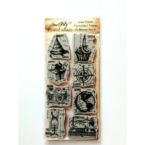 Tim Holtz Cling Stamps - Blueprint Assortment