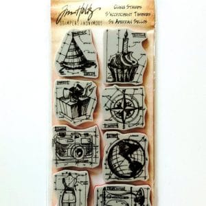 Tim Holtz Cling Stamps - Blueprint Assortment