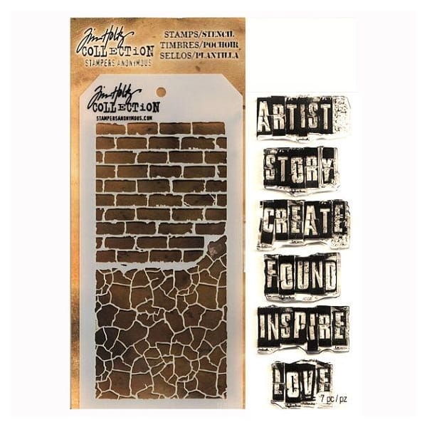 Tim Holtz Stamp and Stencil Set - The Artist