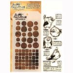 Tim Holtz Stamp and Stencil Set - Crazy Birds